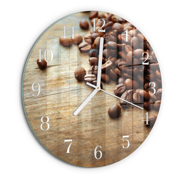 Reloj de pared redondo Granos de café