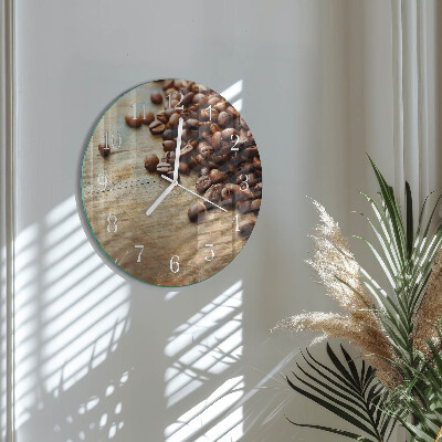 Reloj de pared redondo Granos de café