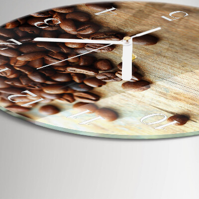 Reloj de pared redondo Granos de café