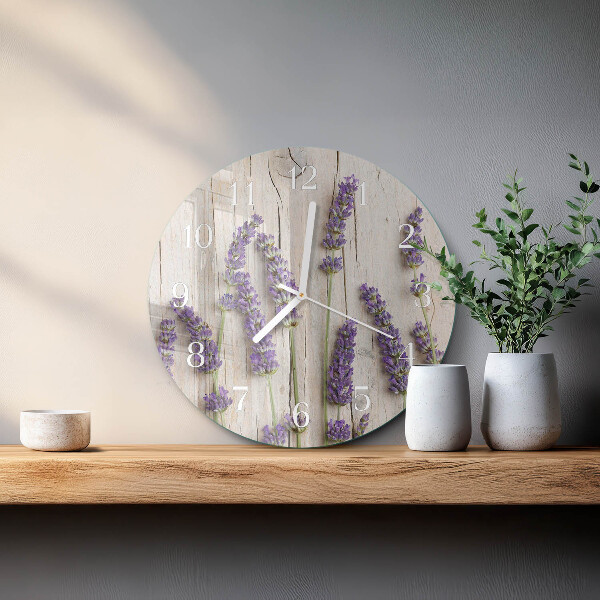 Reloj de pared redondo Lavanda