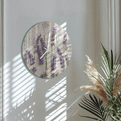 Reloj de pared redondo Lavanda