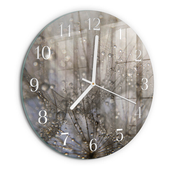 Reloj de pared redondo Gotas de rocío