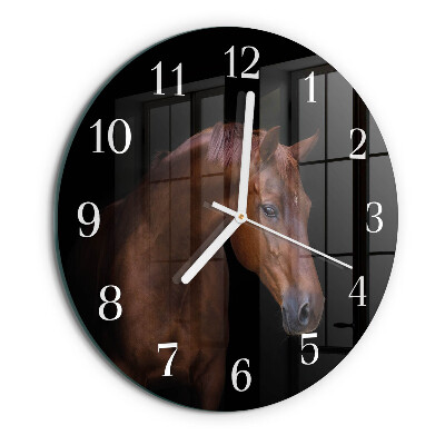 Reloj de pared redondo Caballo