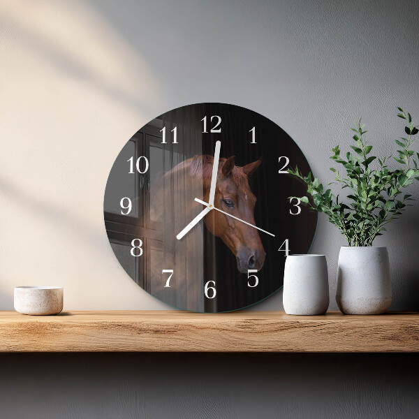 Reloj de pared redondo Caballo