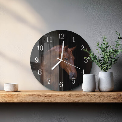 Reloj de pared redondo Caballo