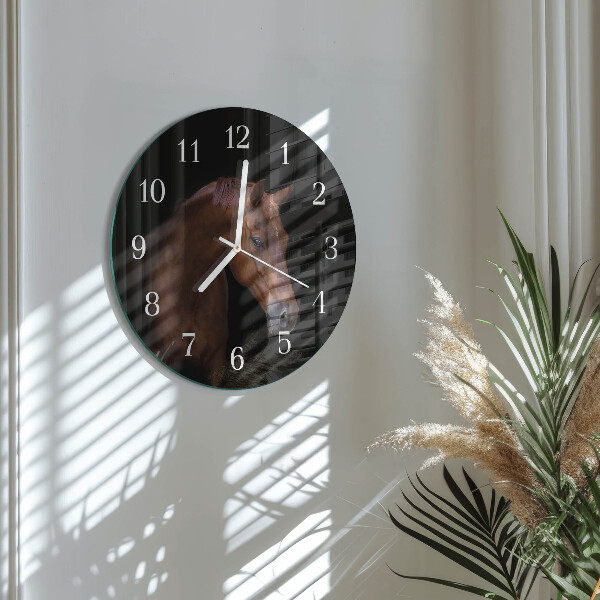 Reloj de pared redondo Caballo