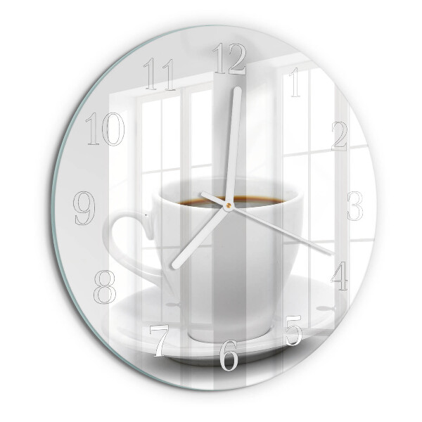 Reloj de pared redondo Taza de café