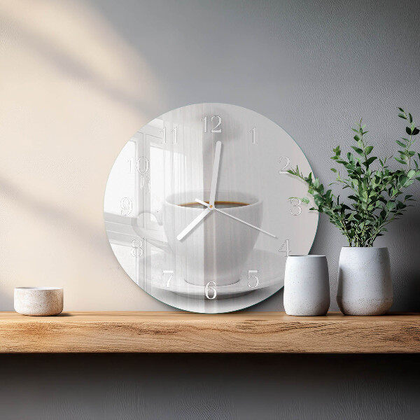 Reloj de pared redondo Taza de café