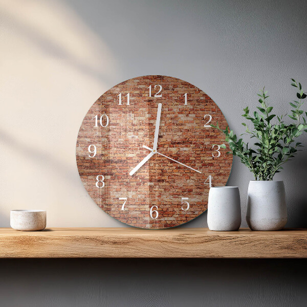 Reloj de pared redondo Muro de ladrillo