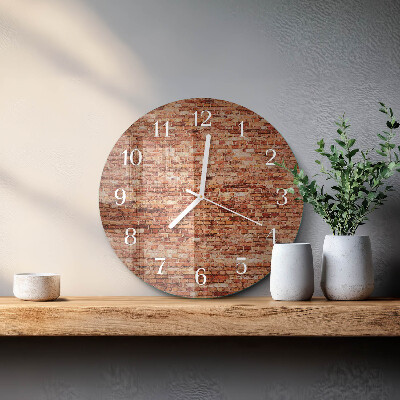 Reloj de pared redondo Muro de ladrillo