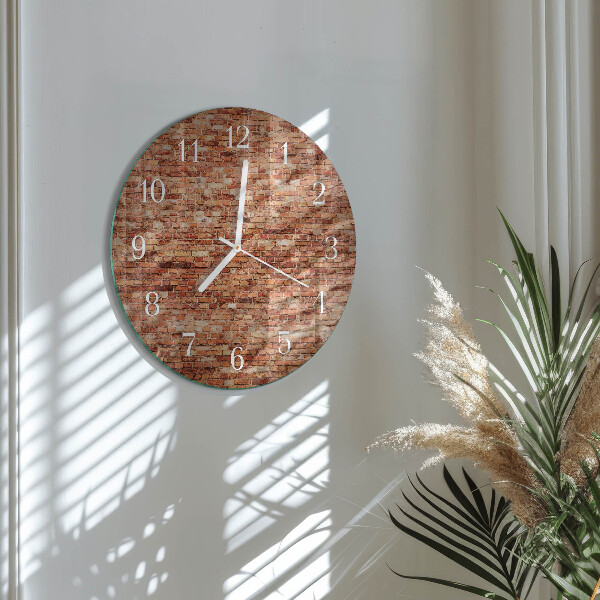 Reloj de pared redondo Muro de ladrillo
