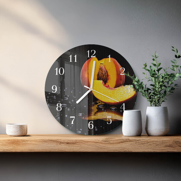 Reloj de pared redondo Durazno