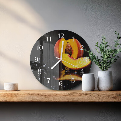 Reloj de pared redondo Durazno