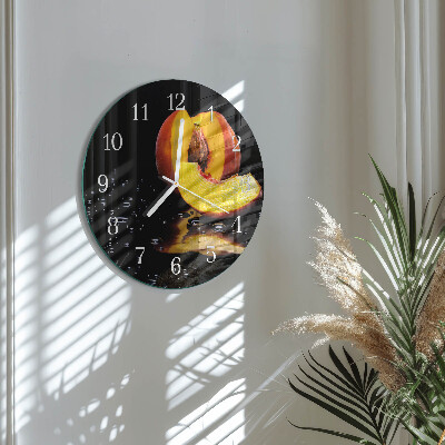 Reloj de pared redondo Durazno