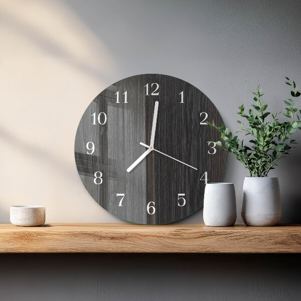 Reloj de pared redondo Madera