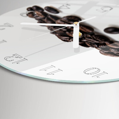 Reloj de pared redondo Granos de café