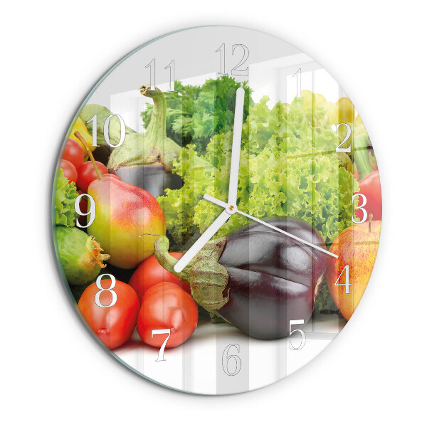 Reloj de pared redondo Verduras