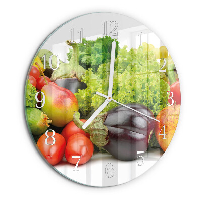 Reloj de pared redondo Verduras
