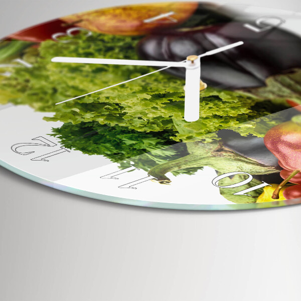 Reloj de pared redondo Verduras
