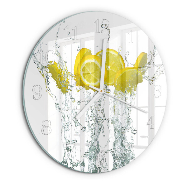 Reloj de pared redondo Agua con limón