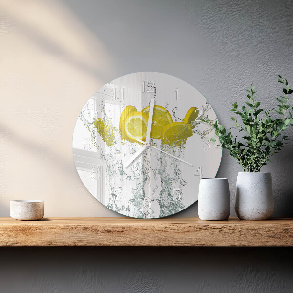 Reloj de pared redondo Agua con limón