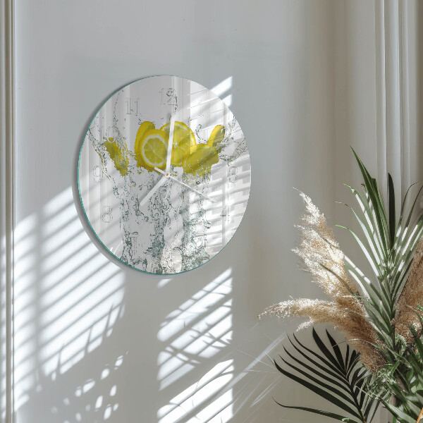 Reloj de pared redondo Agua con limón