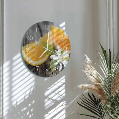 Reloj de pared redondo Cítrico