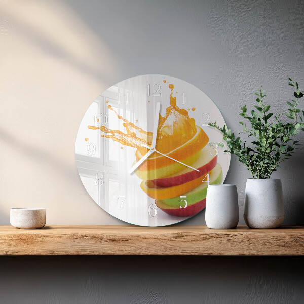 Reloj de pared redondo Fruta