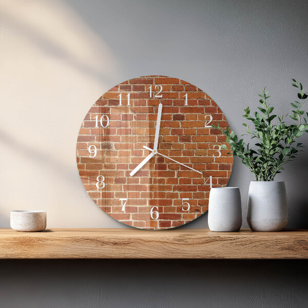 Reloj de pared redondo Muro de ladrillo