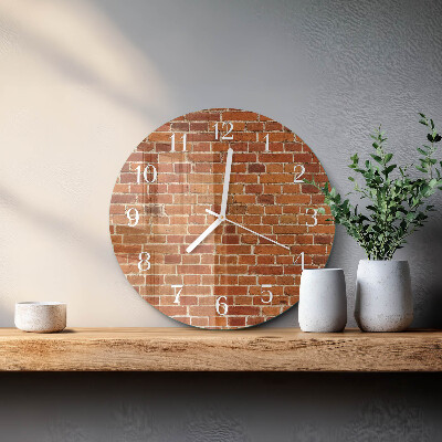 Reloj de pared redondo Muro de ladrillo