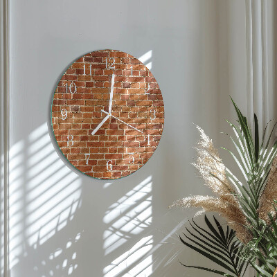 Reloj de pared redondo Muro de ladrillo