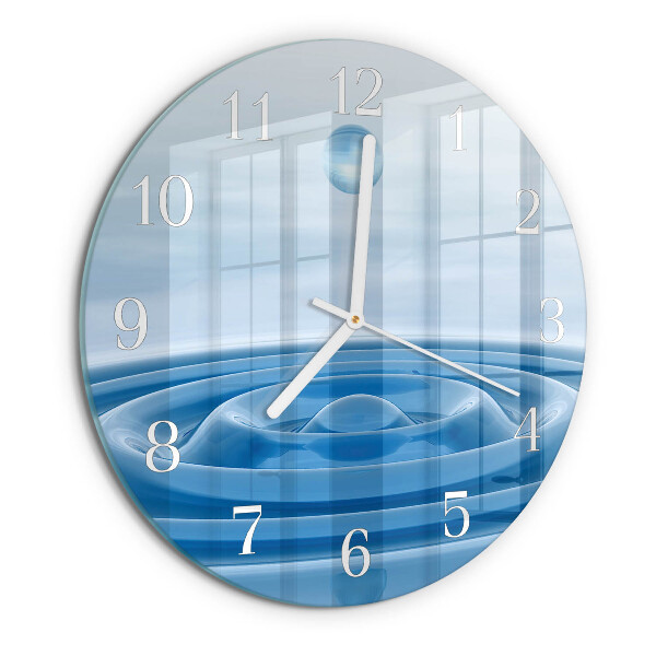 Reloj de pared redondo Agua