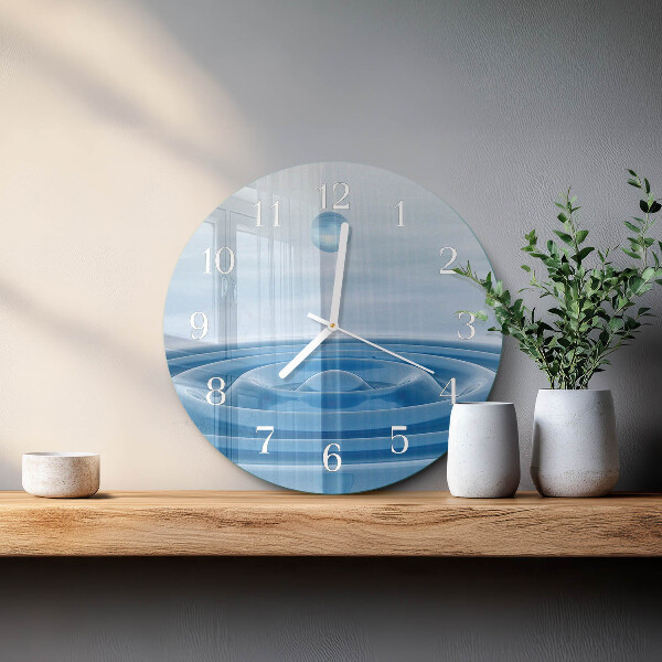 Reloj de pared redondo Agua