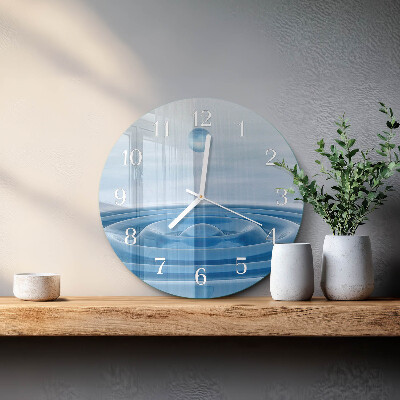 Reloj de pared redondo Agua