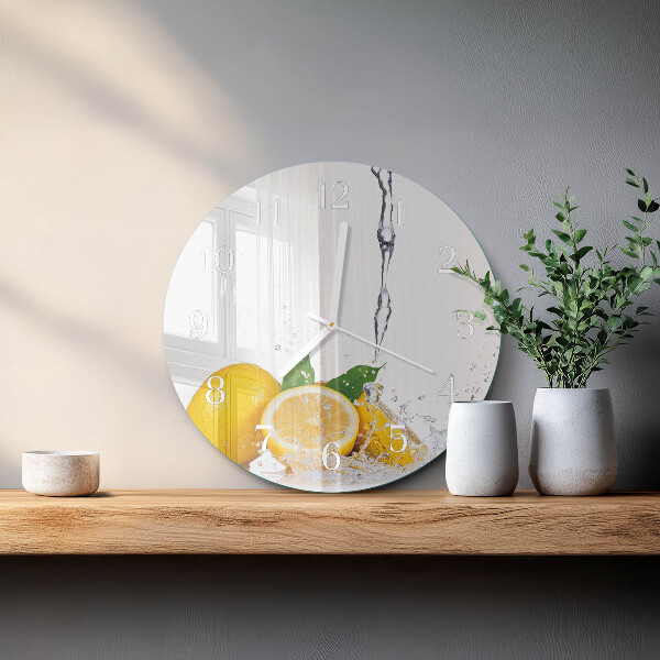 Reloj de pared redondo Limones