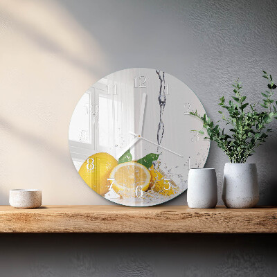 Reloj de pared redondo Limones