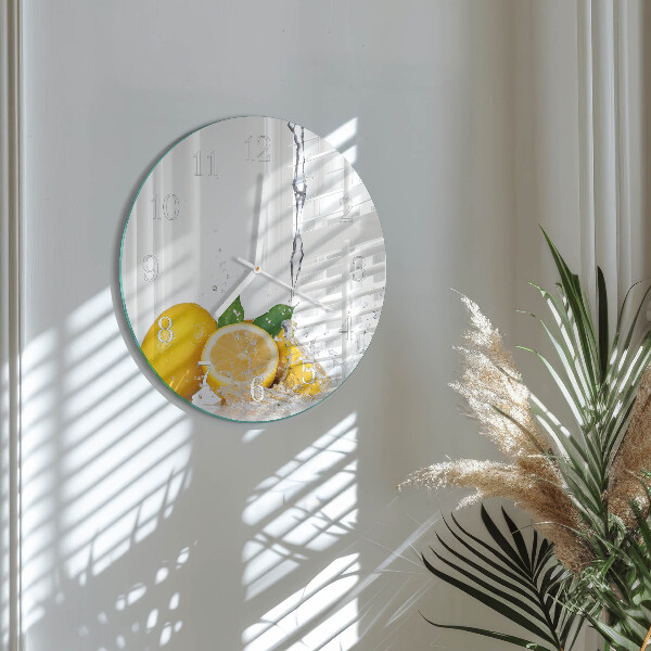 Reloj de pared redondo Limones
