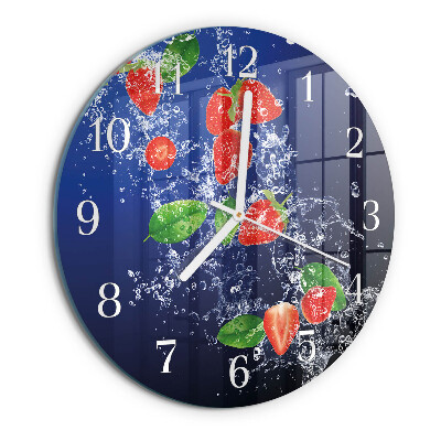 Reloj de pared redondo fresas