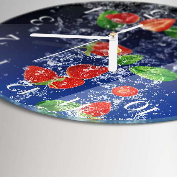 Reloj de pared redondo fresas