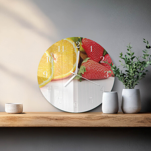 Reloj de pared redondo Fruta