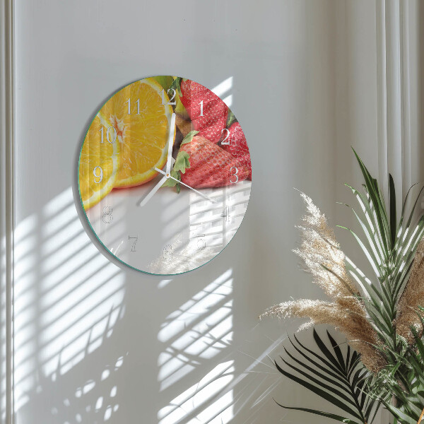 Reloj de pared redondo Fruta