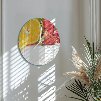 Reloj de pared redondo Fruta