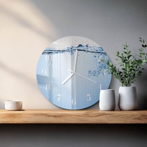 Reloj de pared redondo Agua