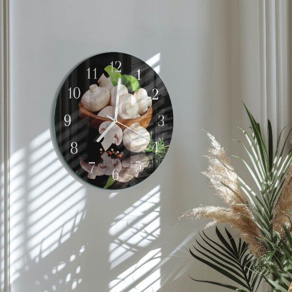 Reloj de pared redondo Hongos