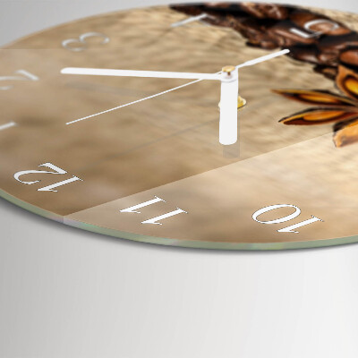 Reloj de pared redondo Granos de café