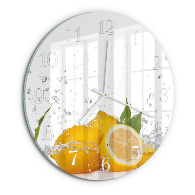 Reloj de pared redondo Limones