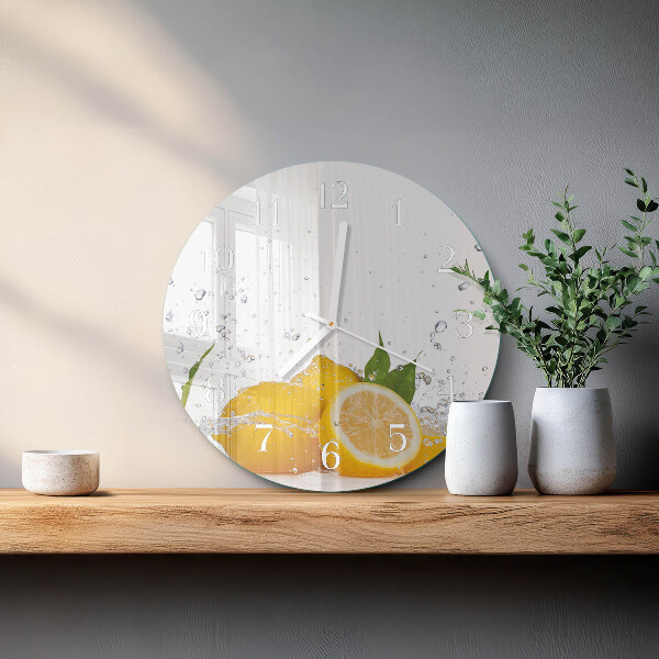 Reloj de pared redondo Limones