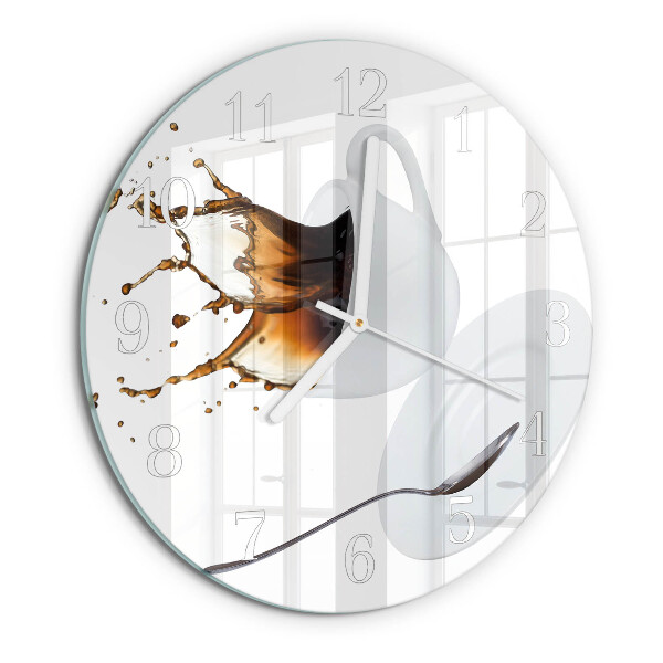 Reloj de pared redondo Taza de café
