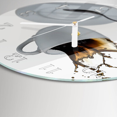 Reloj de pared redondo Taza de café