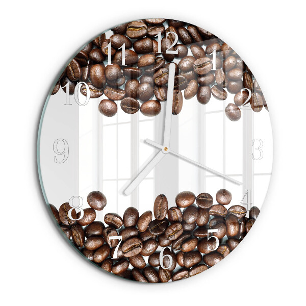 Reloj de pared redondo Granos de café
